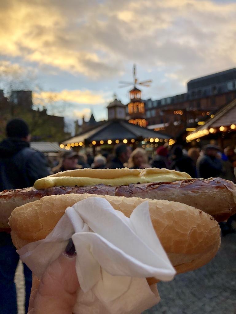 Sausage at the Manchester Christmas Markets