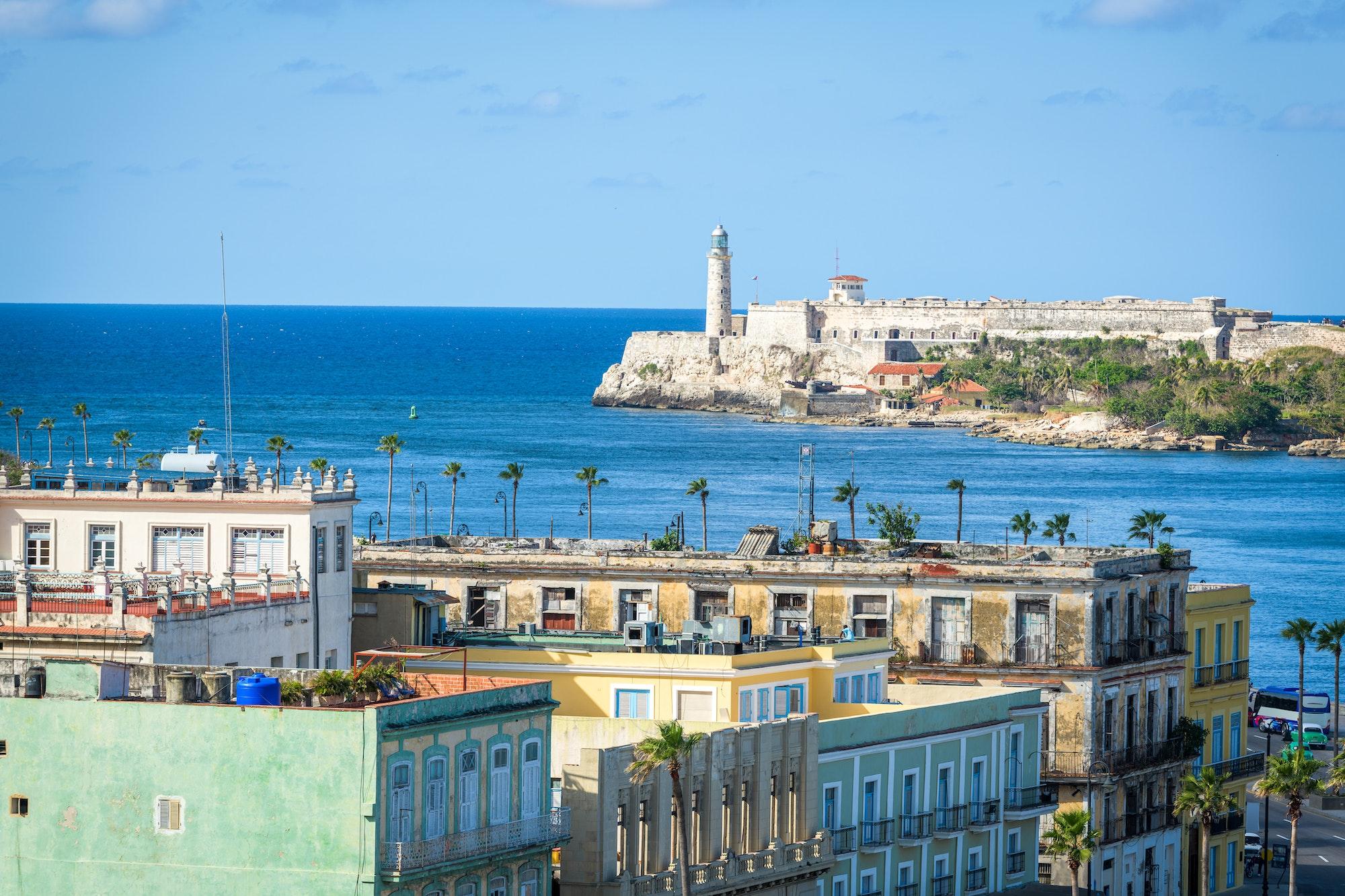 Havana, Cuba light house of La Cabana Fort.