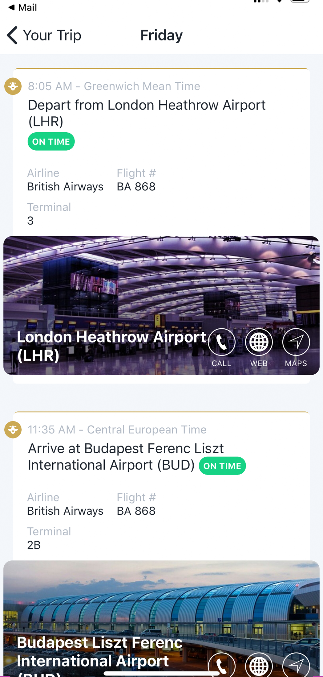 Trip Plans by Travefy mobile app screenshot